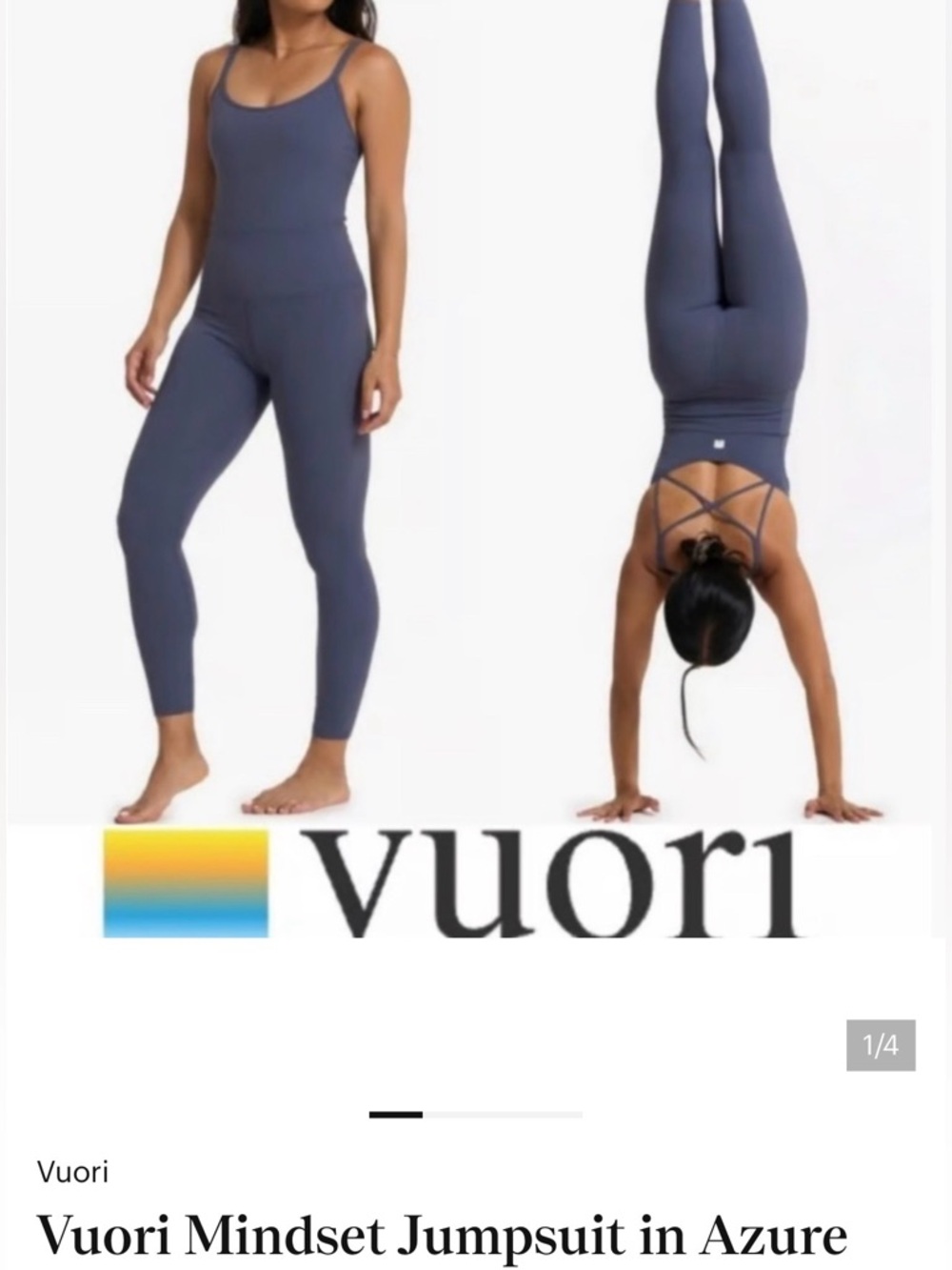 Vuori Mindset Jumpsuit in Slate Blue